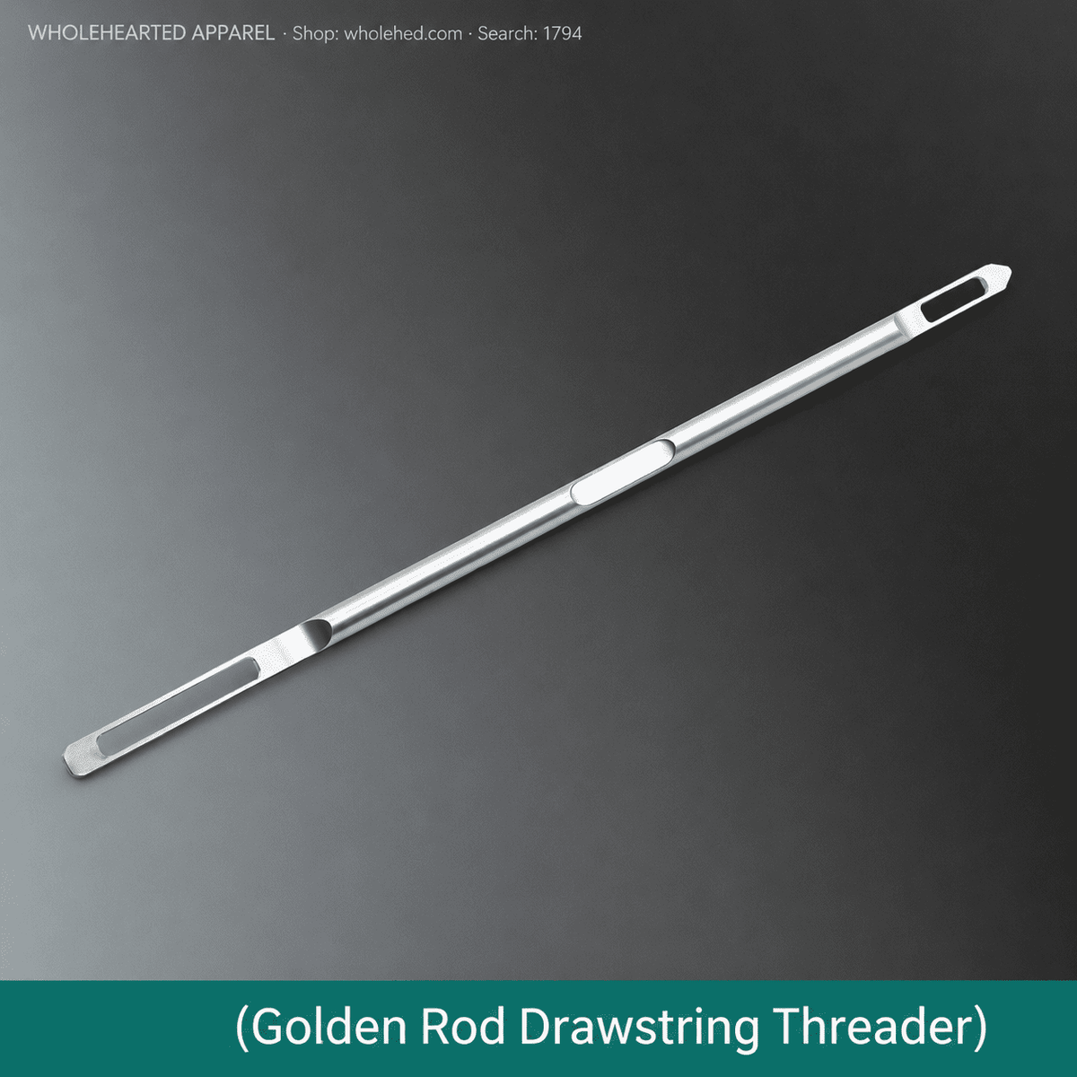 1794★ Stainless Steel Cord Threader for Elastic Waistbands, Webbing, Lace, and Eyelets.