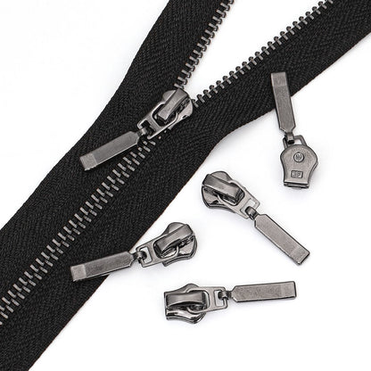 3099  Zipper No. 3 metal slider horseshoe head platinum light gold gun color ribbon lock luggage clothing zipper can be factory direct sales