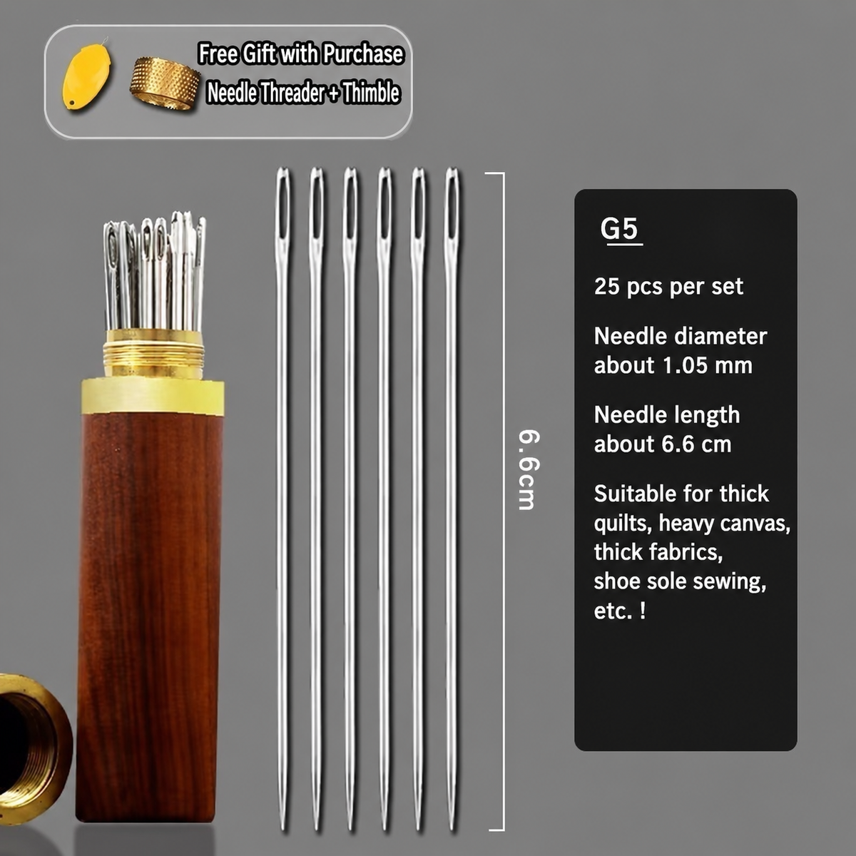 1917★ Traditional Hand Sewing Needles, Steel Needles for Clothing and Quilting, Large-Eye and Fine Sizes.