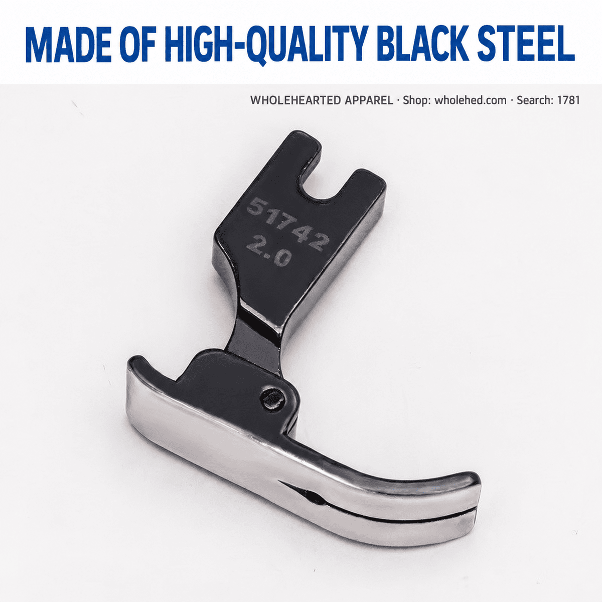 1781★ Universal Black Carbon Steel Anti-Skip Stitch Presser Foot for Industrial and Computerized Sewing Machines.