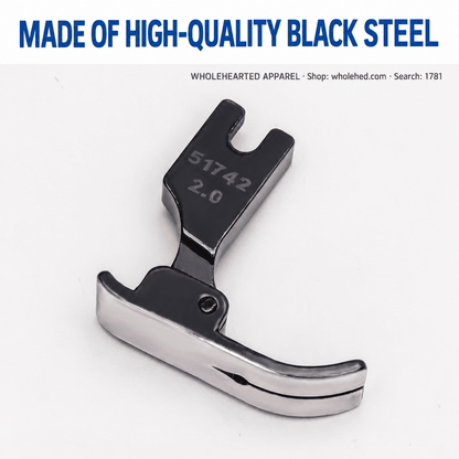 1781★ Universal Black Carbon Steel Anti-Skip Stitch Presser Foot for Industrial and Computerized Sewing Machines.