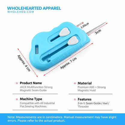 1618★ Multifunctional strong magnetic plastic regulation rib crimping awl thread remover threading device sewing accessories.