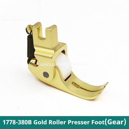 1778★ Gold Roller Presser Foot for Sewing Machine, Suitable for Thick and Thin Fabrics★