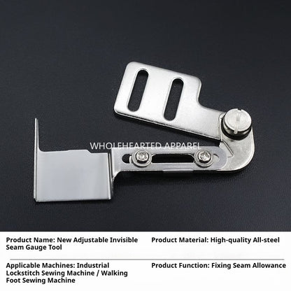 1804★ Sewing Machine Seam Guide Tool for Collar Waist Placket Cuff Hidden Stitch Positioning★