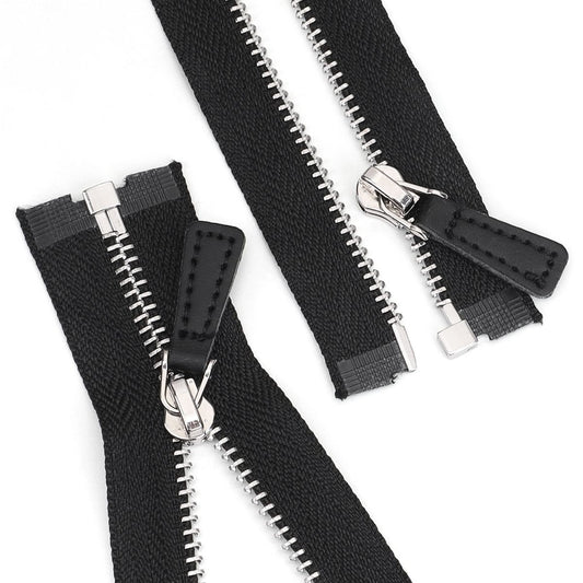 3107  No. 3 platinum open tail leather pull head metal silver tooth clothing bag DIY daily necessities available