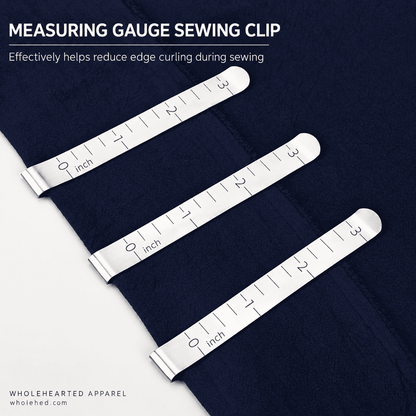1663★ Metal Sewing Hemming Clip Sewing Clip 3 Inch Measuring Ruler Quilting Clip Fixed Ruler DIY Sewing Fixed Marker.