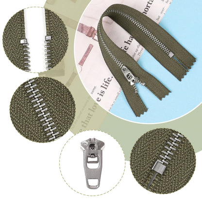 3074  New No. 3 white copper closed tail spring head work size tail with strong locking, special for pants placket zipper