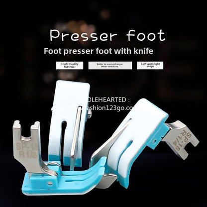 1145★ Flat car plastic rib pressing foot SP-18 right stop rib pressing line pressing line Oxford with knife pressing foot sole