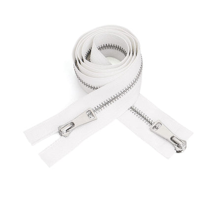 3112  Zipper No. 5 platinum pull up and down No. 8 piece double open silver tooth hanging plated zipper head jacket trench coat sweater universal for all kinds of clothing