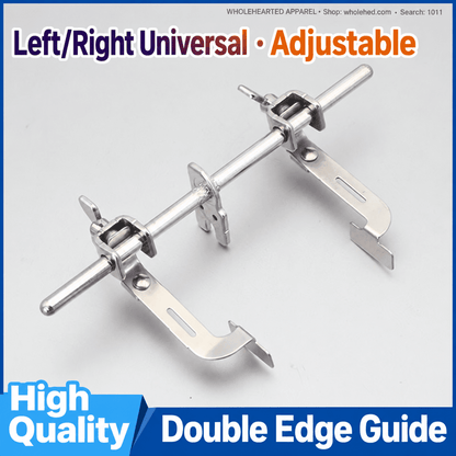 1011★ Adjustable Double Edge Guide Attachment for Industrial Flatbed Sewing Machines, Suitable for Left or Right Use.