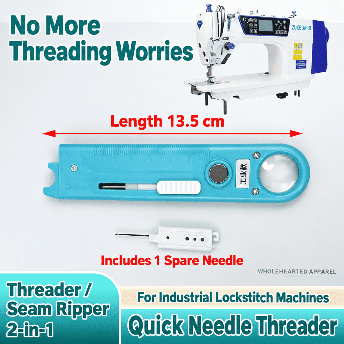 1059★ New Arrivals 2 | More Options | Universal Quick Needle Threader with Seam Ripper for Industrial and Vintage Home Sewing Machines.