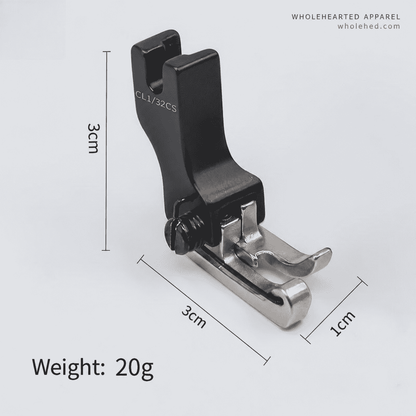 1738★ Double-Spring Grooved Compensating Presser Foot for Industrial Lockstitch Machines, Cording & Piping.