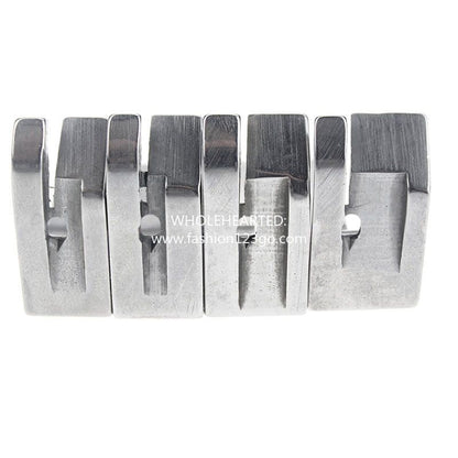 1317★ Prensatelas para máquina de coser de acero inoxidable SP-733, prensatelas para dobladillo de puño enrollado, prensatelas para dobladillo de camisa con borde engarzado especial