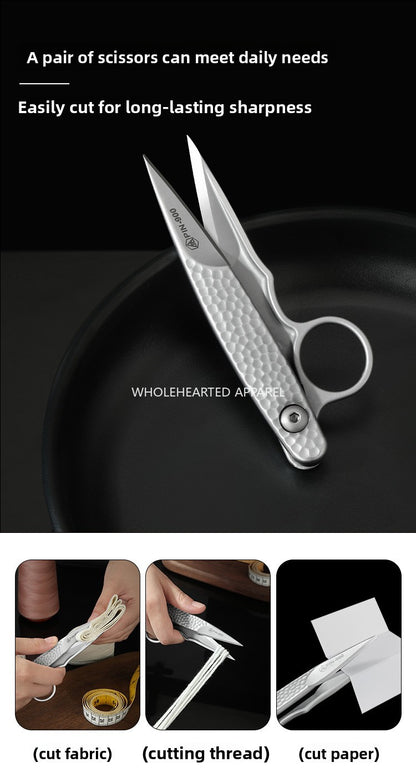 1661★  Household microcrystalline steel scissors stainless steel yarn scissors spring small scissors cross stitch scissors tailor thread scissors