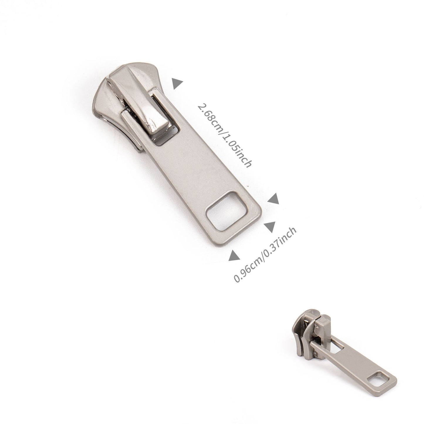 3109  Zipper No. 5 metal positive wear slider head pearl hanging white gun color zipper head multi-shaped lanyard