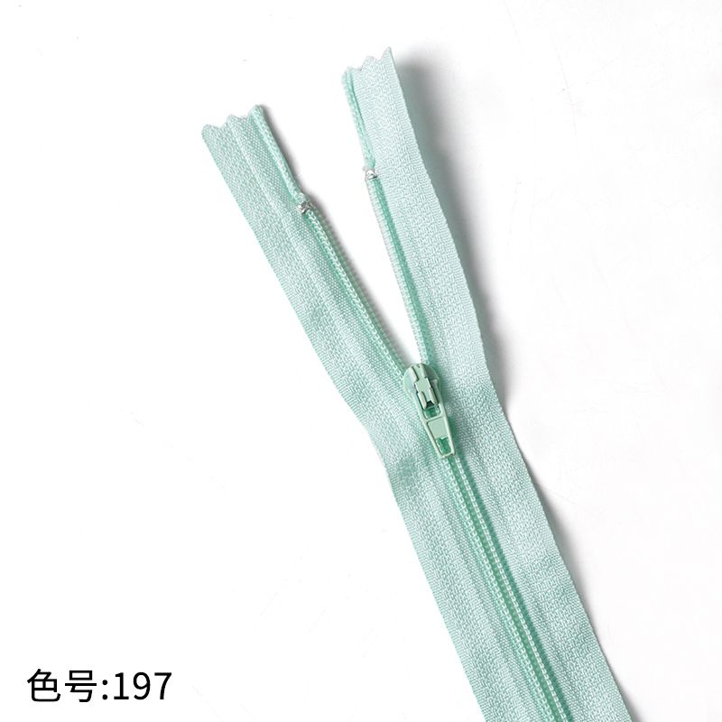 3069  Zipper No. 3 nylon core zipper pants pocket access control placket wholesale Guangdong Guangzhou delivery 18 cm 7 inches