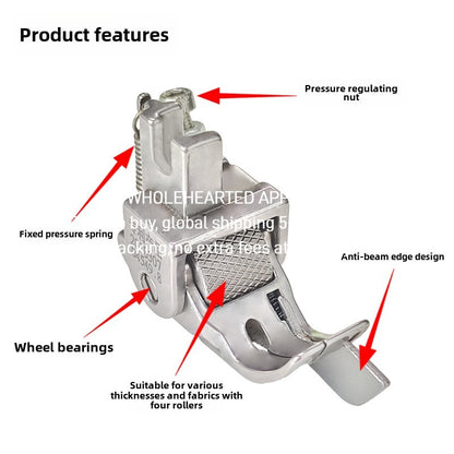 1513★  Flat car roller presser foot SP-18 presser line tangent right stop with knife roller stop edge presser foot, sewing machine accessories
