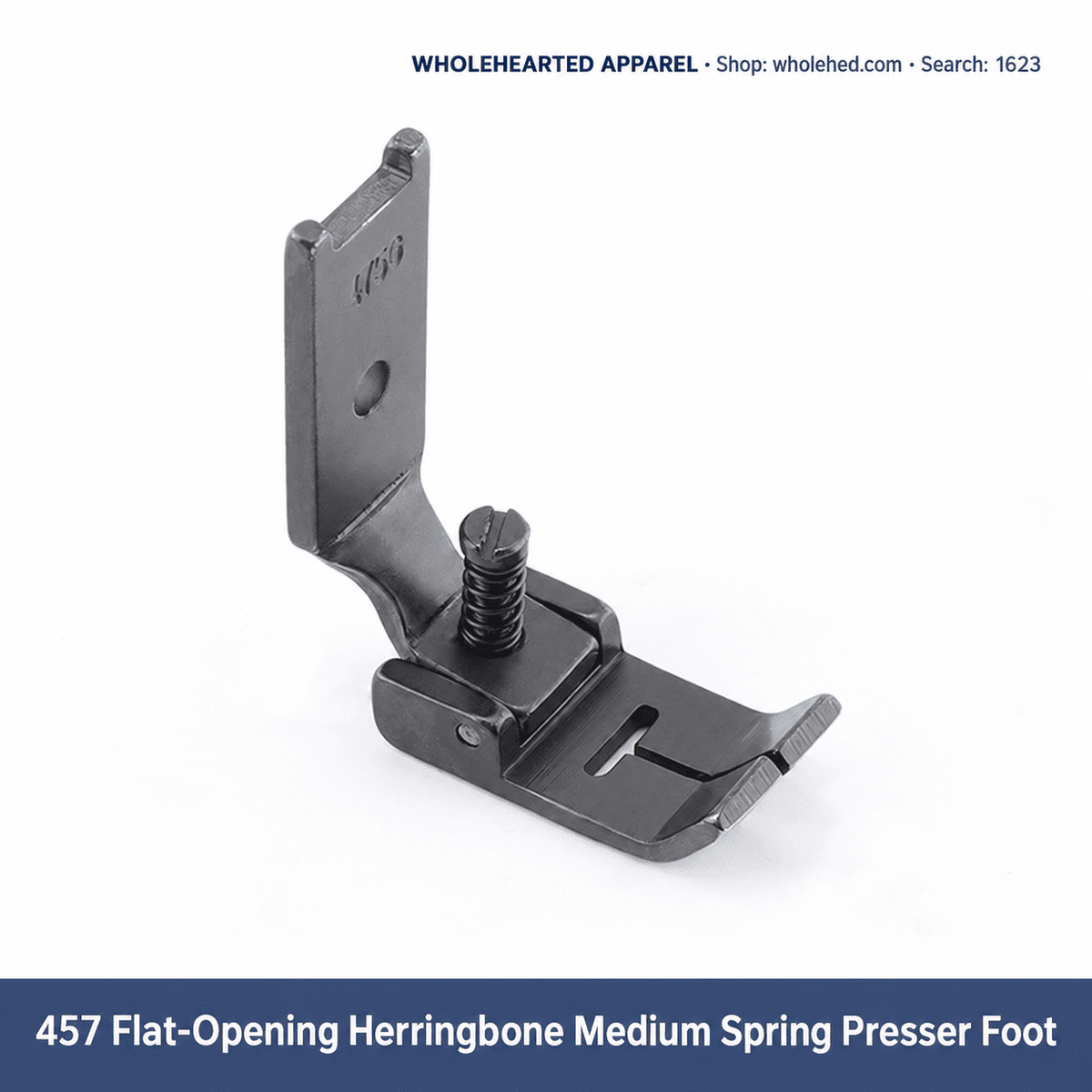 1623★ All-Steel Spring Presser Foot for Herringbone Sewing Machines, Flat-Opening and Forked Styles, Small/Medium/Large