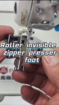 1007★ New Flat Car Adjustable Invisible Zipper Roller Presser Foot Sewing Machine Zipper Special Wheel Presser Foot No Wrinkle