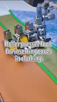 1094★  [New] Boutique all-steel roller with embedded rope presser foot Flat car with slot embedded rope tooth strip presser foot