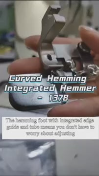 1378★  All-steel F502 curved hemming device, special hemming device for chiffon silk thin materials, hemming device, pulling cylinder, hemming presser foot