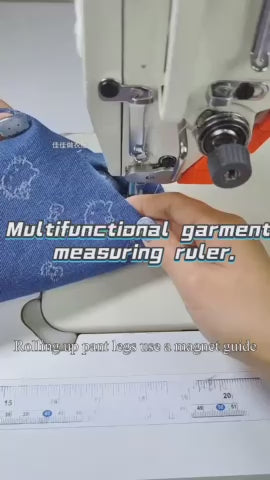1598★  [Accurate rib] New flat car plastic magnet sizing fabric anti-roll rib with scale multi-function locator sewing machine accessories