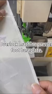 1034★  Thickened Teflon four-wire hemming machine presser foot leather industrial oversewing machine edge car glue presser foot edge locking plastic baseplate