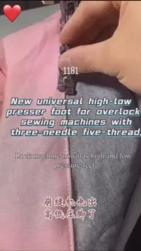 1181★  Interlock sewing machine left and right edge pressing foot, Kancha 5.6 needle position stop pressing foot, three needles and five lines 0.1/0.2 lines