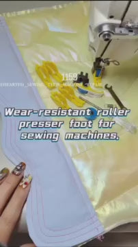 1159★  New product 2025 New flat car Teflon narrow roller presser foot Plastic roller presser foot Thin material Universal anti-eating cloth