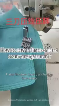 1050★  Flat car with knife presser foot All-steel double three-knife presser foot Jeans back bag tangential presser foot Unilateral double knife stop presser foot