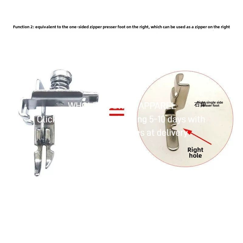 1525★  Household old-fashioned sewing machine presser foot 4 with universal presser foot unilateral bilateral invisible zipper multi-functional presser foot free shipping