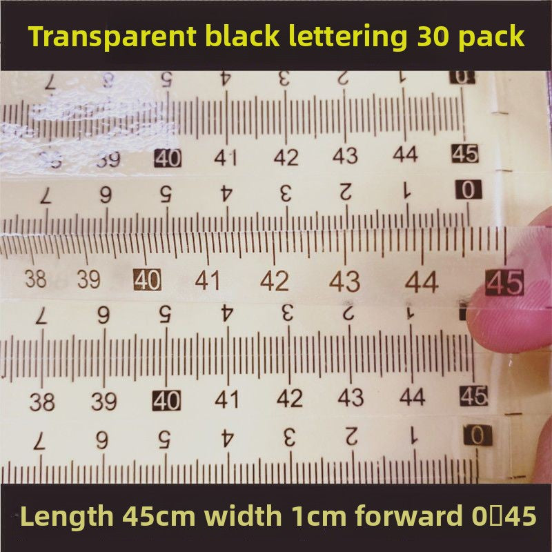 1603★  [Transparent self-adhesive] Self-adhesive transparent self-adhesive scale sticky waterproof medium sub-scale scale sticker free shipping can be customized PVC sticker