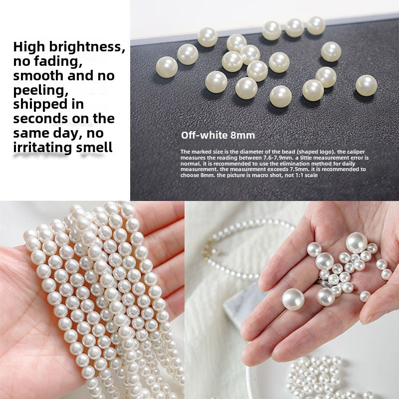 1584★  Boutique high-brightness non-porous imitation pearl mixed New Year's jewelry accessories pearl DIY material handmade beaded loose beads