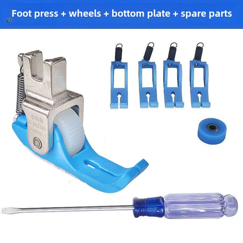 1143★  New flat car special Teflon narrow roller presser foot anti-eating cloth rush cloth