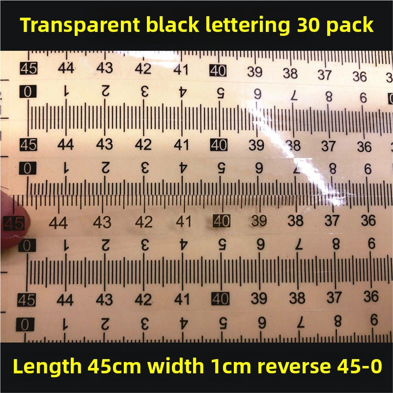 1603★  [Transparent self-adhesive] Self-adhesive transparent self-adhesive scale sticky waterproof medium sub-scale scale sticker free shipping can be customized PVC sticker