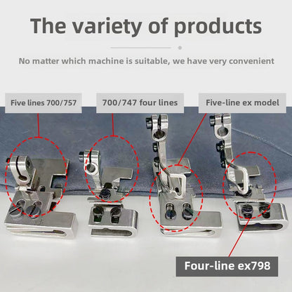 1510★  Four-wire and five-wire edge copying machine, discounted wrinkle-shrinking presser foot, upper flat and lower wrinkle double-layer process, all-steel edge locking machine accessories