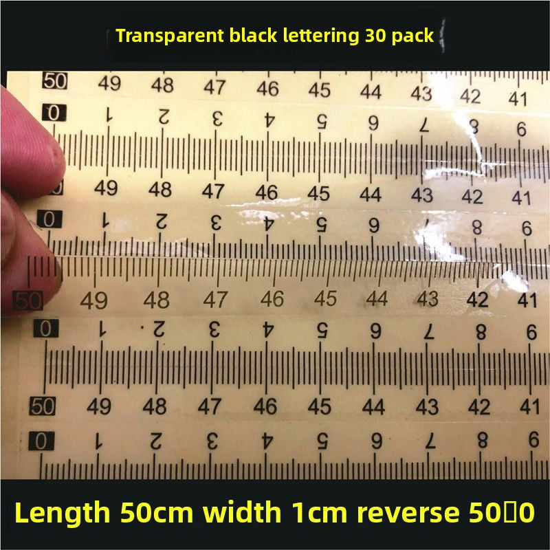 1603★  [Transparent self-adhesive] Self-adhesive transparent self-adhesive scale sticky waterproof medium sub-scale scale sticker free shipping can be customized PVC sticker