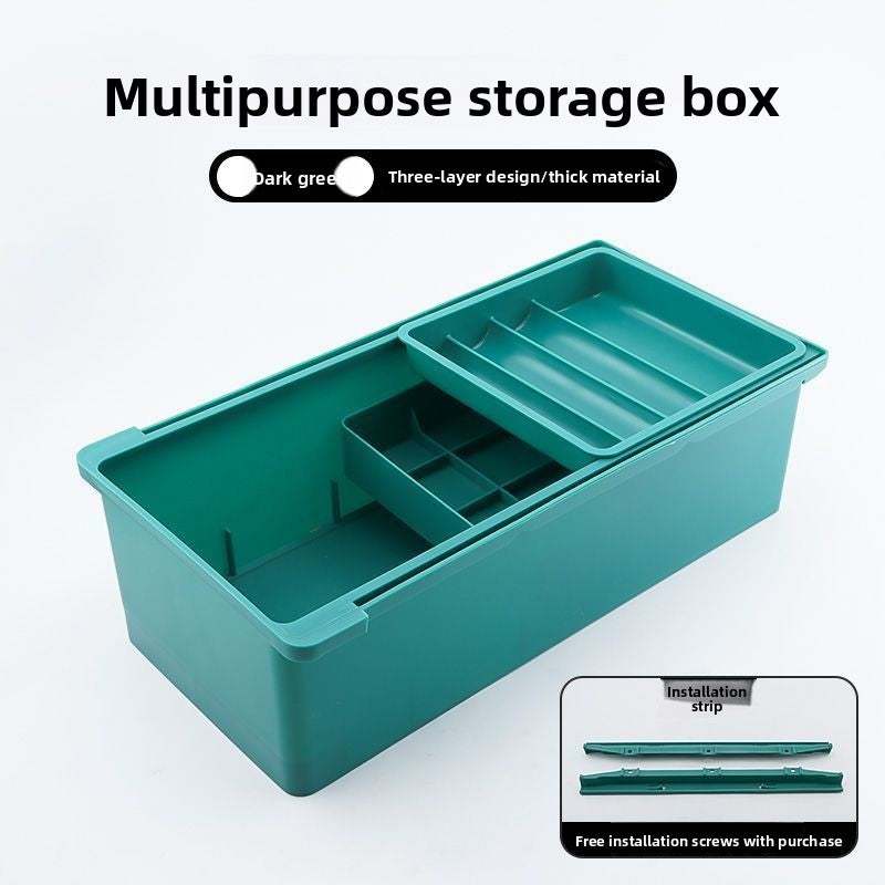 1643★  New large capacity three-layer drawer box sewing tools furniture office multi-purpose storage box sewing machine