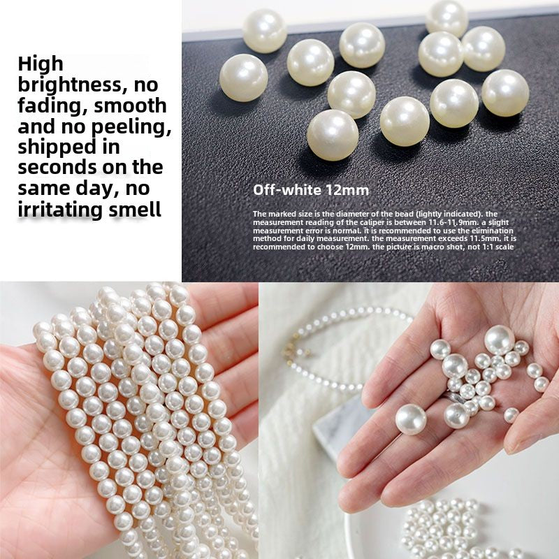 1584★  Boutique high-brightness non-porous imitation pearl mixed New Year's jewelry accessories pearl DIY material handmade beaded loose beads