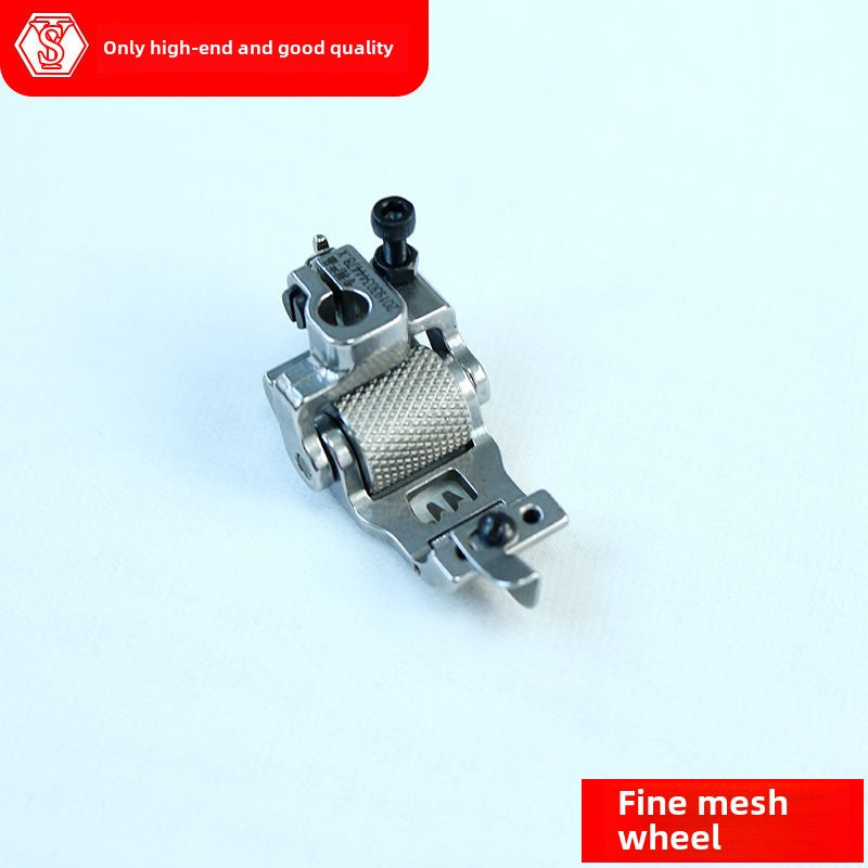 1029★  Sewing machine roller presser foot, cutting car three needles and five threads, new pulley presser foot stop open wire presser foot