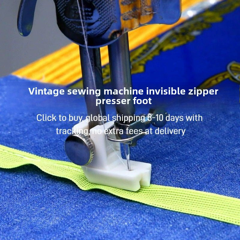 1524★  Butterfly, trapeze, household, vintage, foot pedal, sewing machine, accessories, plastic invisible zipper presser foot