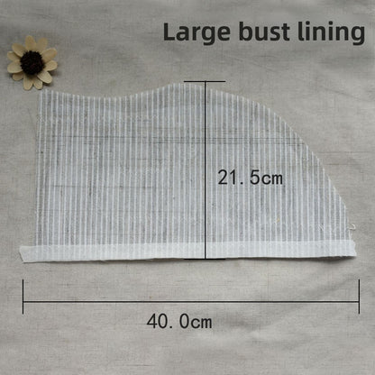 3922★ Forro de pecho, almohadilla de pecho, forro de tela de parche de algodón de pecho, abrigo de traje, forro de carbono negro, forro de cáñamo, forro de pecho, forro de accesorios de ropa