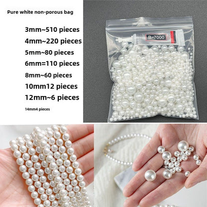 1584★  Boutique high-brightness non-porous imitation pearl mixed New Year's jewelry accessories pearl DIY material handmade beaded loose beads