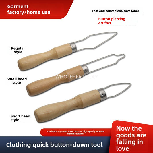 1037★  Clothing factory quick button tool, button tool, button tool, button threader DIY tool