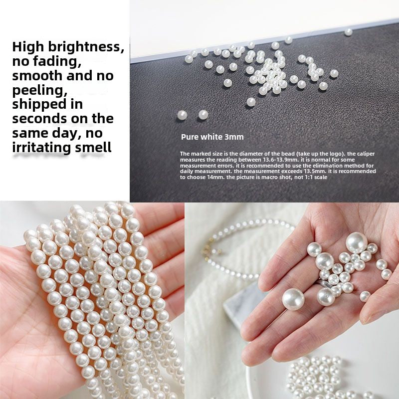 1584★  Boutique high-brightness non-porous imitation pearl mixed New Year's jewelry accessories pearl DIY material handmade beaded loose beads