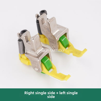 1004★ flat car new Teflon plastic roller unilateral presser foot JY36 unilateral upper zipper presser foot sewing machine accessories