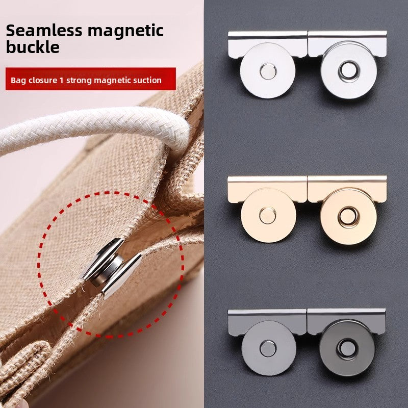 3408★  bag sealing artifact bag fixing buckle strong magnet buckle canvas bag handbag snap buckle seam-free hidden buckle magnetic suction buckle