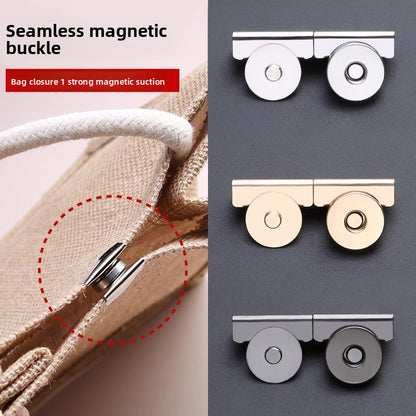 3408★  bag sealing artifact bag fixing buckle strong magnet buckle canvas bag handbag snap buckle seam-free hidden buckle magnetic suction buckle