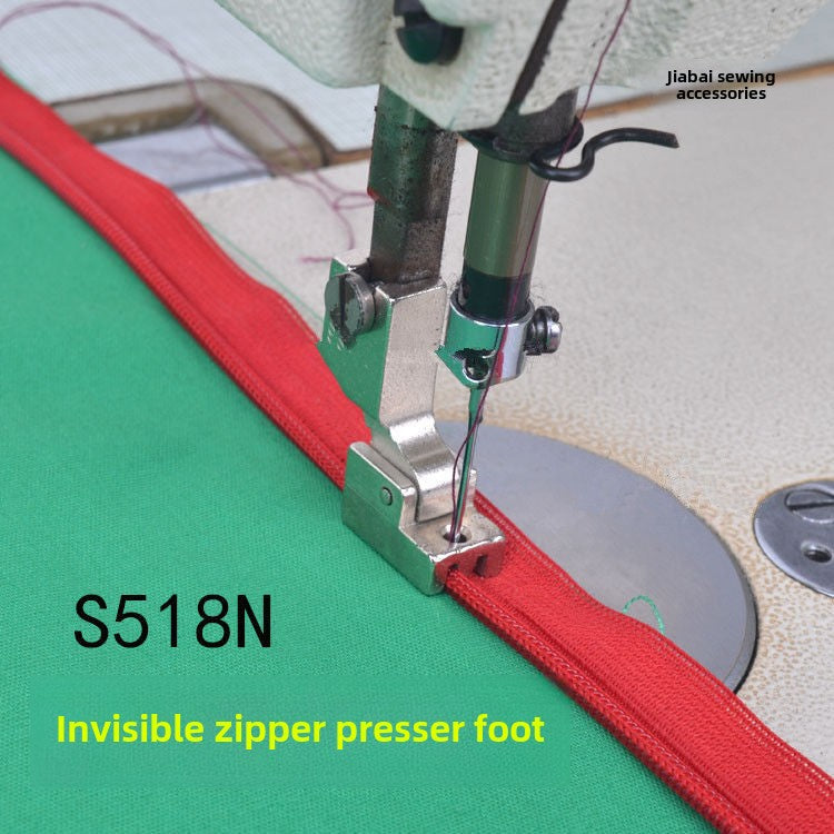 1522★  Sewing machine accessories S518NS invisible zipper presser foot industrial flat car sewing machine flat sewing machine zipper presser foot all steel