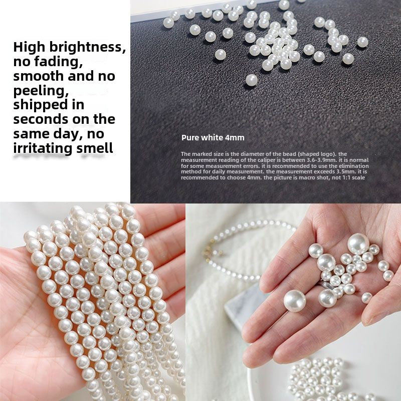 1584★  Boutique high-brightness non-porous imitation pearl mixed New Year's jewelry accessories pearl DIY material handmade beaded loose beads